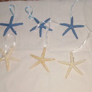 Six Resin Star Fish Decorations